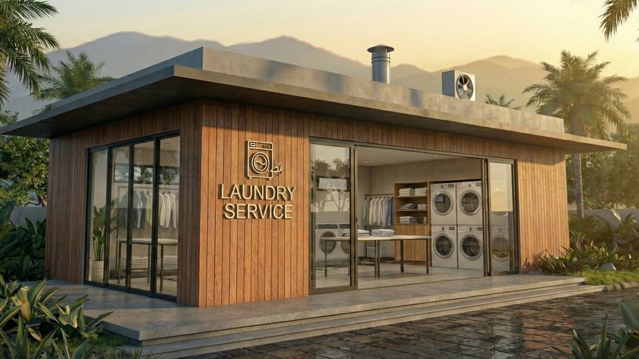 Laundry service kos eksklusif Blue Sky Garden Malang